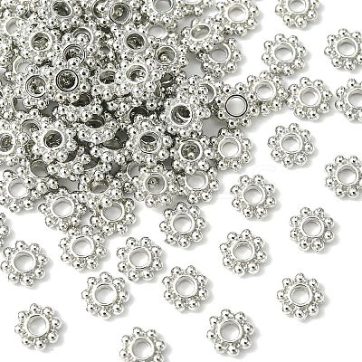 Alloy Daisy Spacer Beads PALLOY-YW0001-80-1
