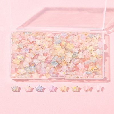 200Pcs Gradient Color Transparent Acrylic Beads MACR-FS0002-03-1