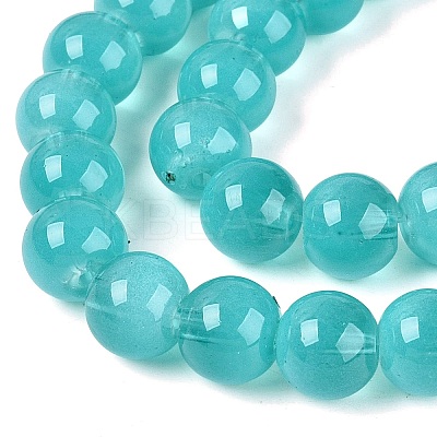 Transparent Glass Imitation Cat Eye Beads Strands GLAA-Q110-01C-07-1