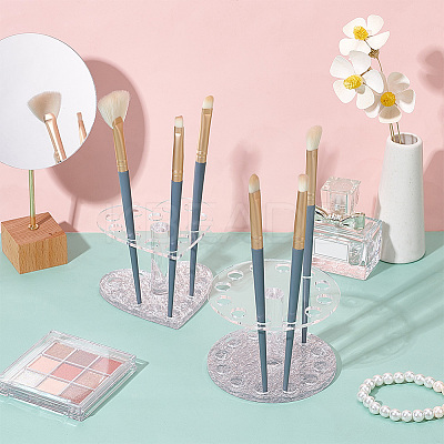 2Pcs 2 Style Acrylic Nail Art Brush Pen Holder Stand MRMJ-PH0001-67B-1