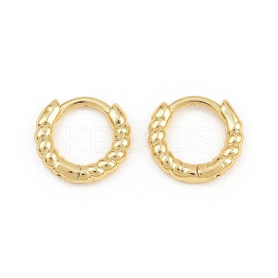 Brass Huggie Hoop Earrings KK-CBA8324-18E-G-1