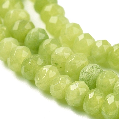 Dyed Natural Malaysia Jade Rondelle Beads Strands X-G-E316-2x4mm-41-1