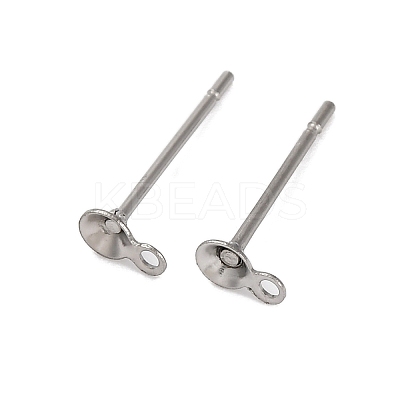Anti-Tarnish 304 Stainless Steel Stud Earring Findings STAS-S151-01P-D-1