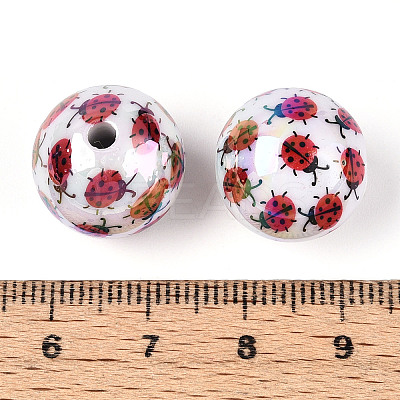 Printed Opaque Acrylic Beads MACR-T048-05C-1