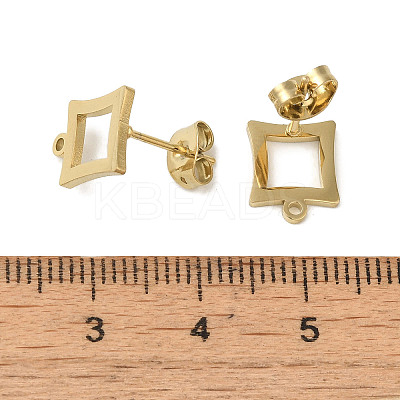 Ion Plating(IP) 304 Stainless Steel Stud Earring Findings STAS-I206-22G-1