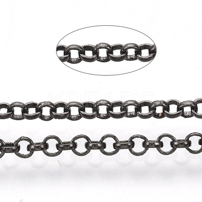 Soldered Brass Coated Iron Rolo Chains CH-S125-08A-B-1