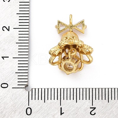 Rack Plating Brass with Cubic Zirconia Pendants KK-Q010-08G-1