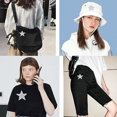 24Pcs 6 Style Star Glitter Hotfix Rhinestone DIY-FG0002-76-1
