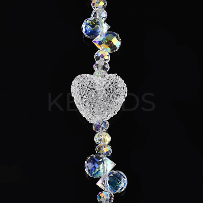 Electroplate Glass and Acrylic Rhinestone Beads Strands MAK-T011-07A-1