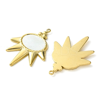 Ion Plating(IP) 304 Stainless Steel Pave Shell Pendants FIND-Z028-08G-1