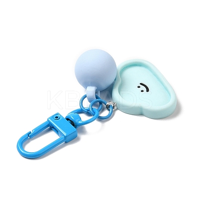 Cartoon Smiling Face Acrylic Pendant Keychain KEYC-D017-01C-1