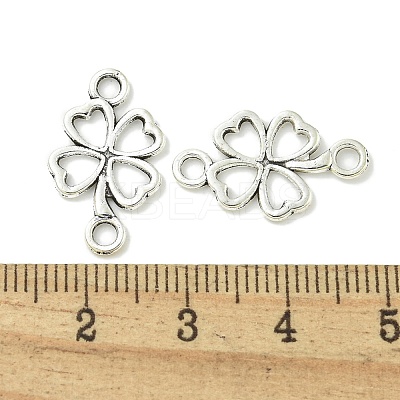 Tibetan Style Alloy Shamrock Connector Charms LS-X-TIBE-I026-6013AS-1