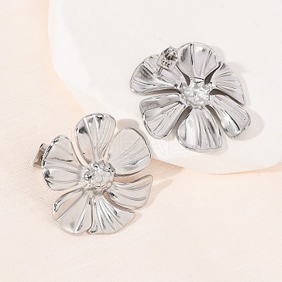 Valentine's Day 304 Stainless Steel Stud Earrings EJEW-C184-01B-P-1