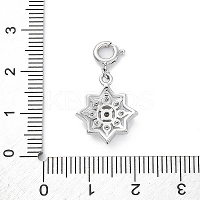 Brass Micro Pave Cubic Zirconia Pendants KK-D360-24P-1