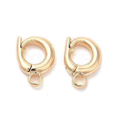 Brass Twister Clasps KK-K333-32G-1