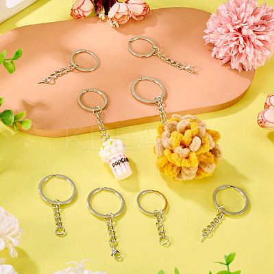 60Pcs 6 Styles Iron Split Key Rings FIND-TA0008-13-1