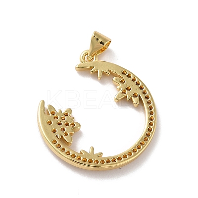Rack Plating Brass Micro Pave Cubic Zirconia Pendants LS-KK-A160-16G-1
