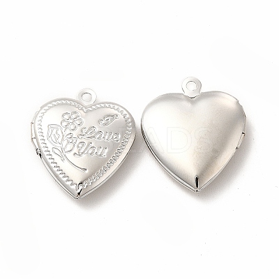 Brass Locket Pendants ZIRC-M120-01P-1