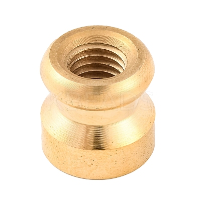 Golden Tone Round Wax Seal Brass Stamp Heads AJEW-S087-02G-06-1