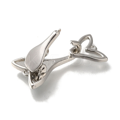 Brass with Shell Fold Over Clasps KK-H480-48P-01-1