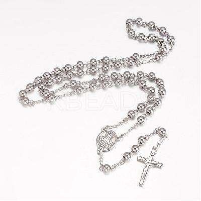 Tarnish Resistant 201 Stainless Steel Necklaces NJEW-K063-03P-1