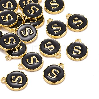 Golden Plated Alloy Charms LS-X-ENAM-S118-02S-1