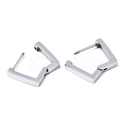 Non-Tarnish 304 Stainless Steel Huggie Hoop Earrings STAS-R115-25P-1