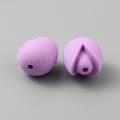 Flower Food Grade Eco-Friendly Silicone Beads LS-SIL-WH0013-47F-1