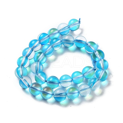 Synthetic Moonstone Beads Strands G-P528-J01-15-1