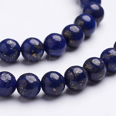 16 inch Grade A Round Dyed Natural Lapis Lazuli Beads Strand G-GSR4mmC123-1