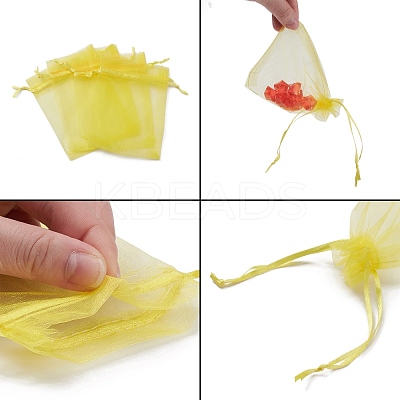 Organza Gift Bags with Drawstring OP-R016-9x12cm-16-1