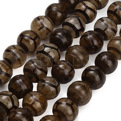 Tibetan Style dZi Beads Strands GG-CBA4812-B05-10MM-1