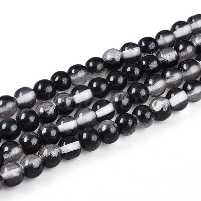 Baking Paint Transparent Glass Beads Strands DGLA-N011-4mm-10-1