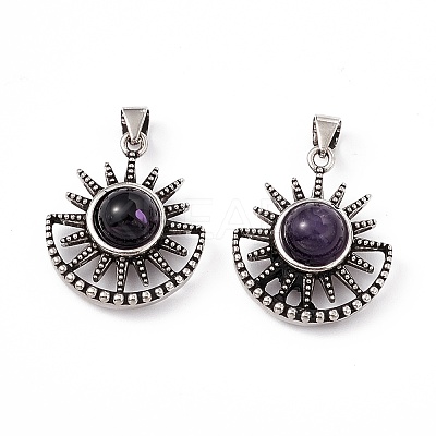 Natural Amethyst Pendants KK-A173-08AS-01-1