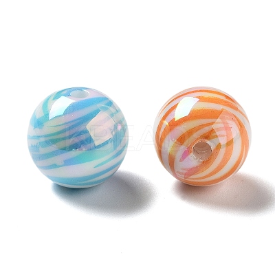 UV Plating Iridescent Acrylic Beads MACR-D032-03-1