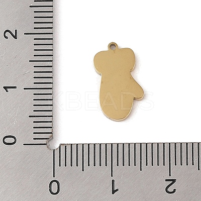 Christmas Theme Ion Plating(IP) 304 Stainless Steel Enamel Charms STAS-Z083-06G-03-1