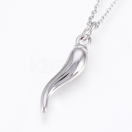 Tarnish Resistant 304 Stainless Steel Pendant Necklaces NJEW-P224-11P-1