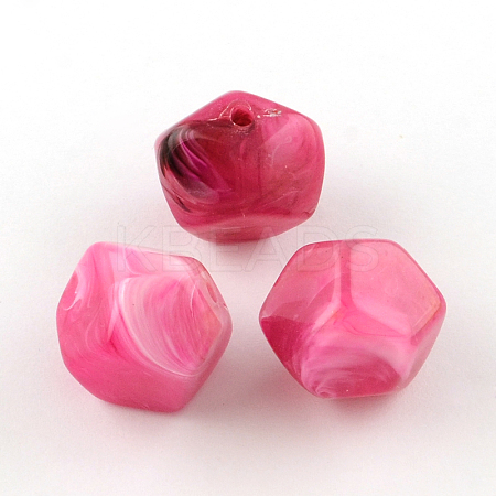 Imitation Gemstone Acrylic Beads OACR-R034-12-1