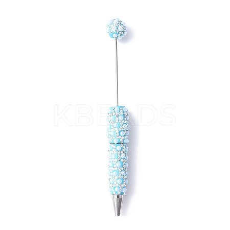 Alloy Beadable Pen AJEW-A066-04F-1
