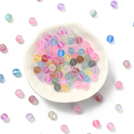 Transparent Frosted Glass Beads FGLA-YW0001-02A-1
