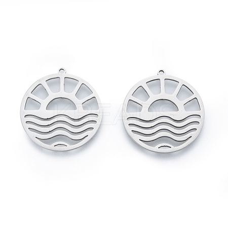 Non-Tarnish 201 Stainless Steel Pendants STAS-N090-LA912-1-1