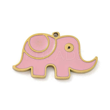 316 Surgical Stainless Steel Enamel Charms STAS-M073-19A-02G-1