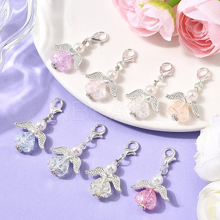 Angel Acrylic Pendant Decorations HJEW-JM03582-1