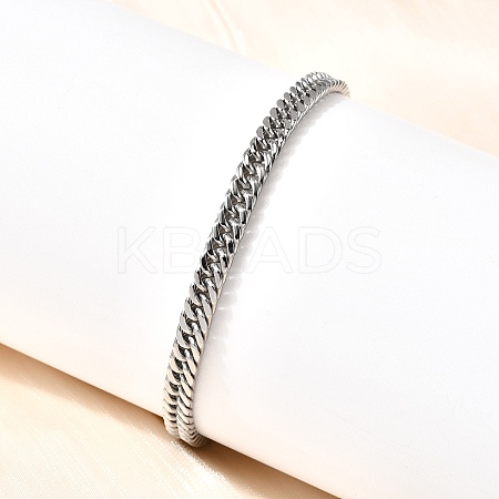 304 Stainless Steel Cuban Chain Bracelets for Men BJEW-B140-06B-1
