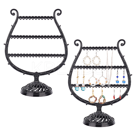 3-Tier PP Plastic Earring Display Stands EDIS-WH0012-28A-1