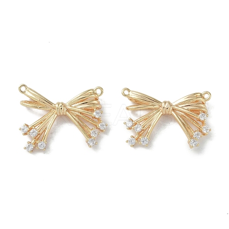 Brass Micro Pave Clear Cubic Zirconia Pendants KK-H482-06G-1