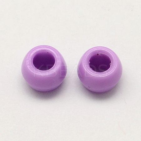 Opaque Acrylic European Beads SACR-Q112-02-1