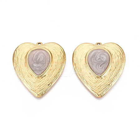 304 Stainless Steel Pendants STAS-C152-05G-02-1