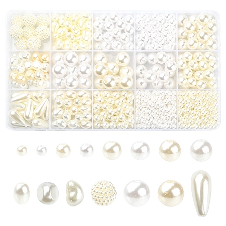 Imitation Pearl Acrylic Beads & ABS Plastic Imitation Pearl Beads DIY-FS0003-31-1