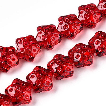 Transparency Glass Beads Strands GLAA-T023-12H-1